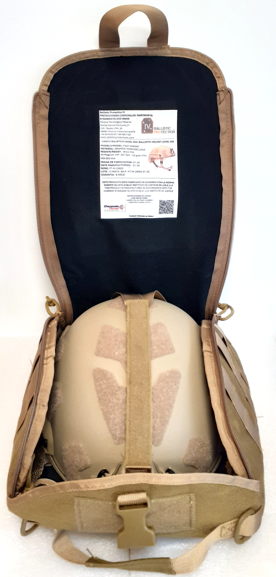 Casco Antibalas Nivel IIIA Modelo FAST MARINE BALLISTIC PROTECTION IV