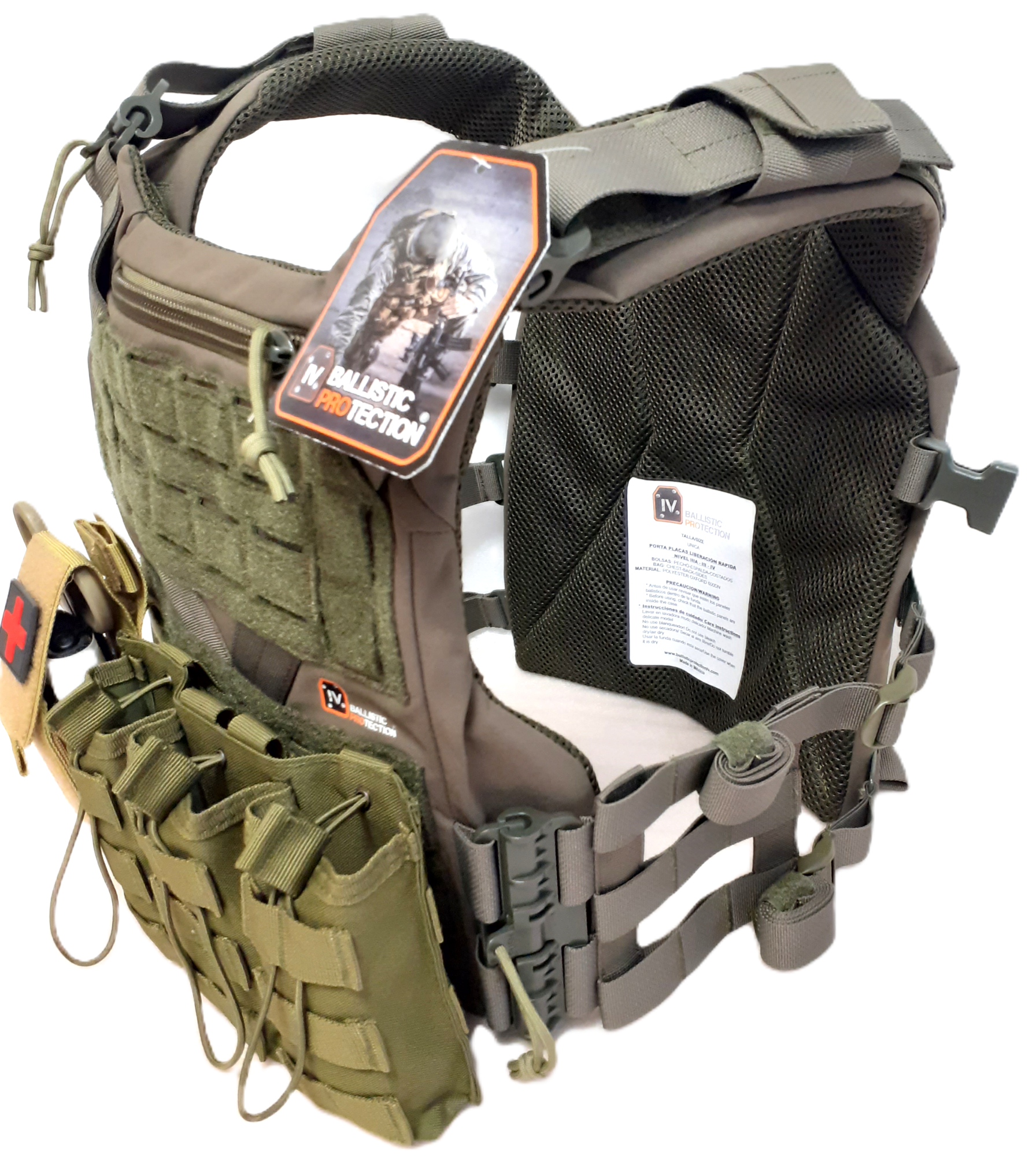 PORTA PLACAS BALISTICAS DE LIBERACION RAPIDA MODELO MILITAR BALLISTIC PROTECTION IV