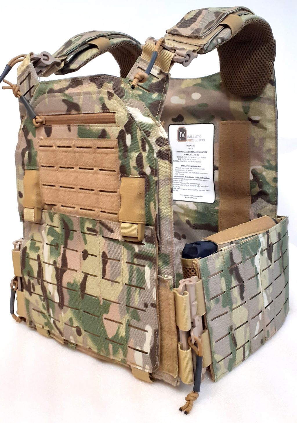 Porta Placas de Liberación Rápida Modelo MULTICAM BALLISTIC PROTECTION IV